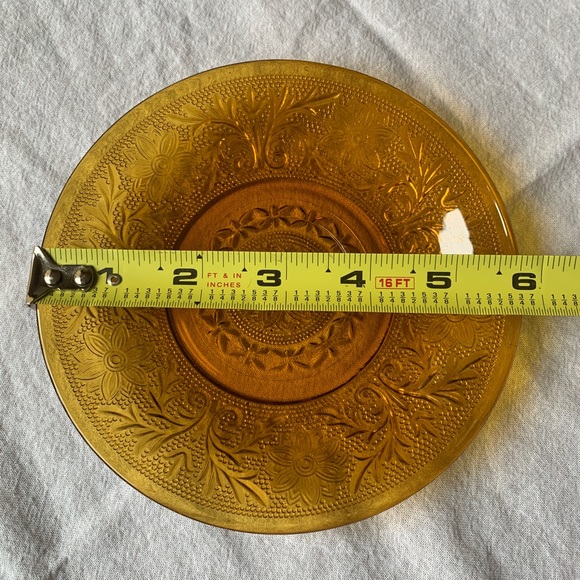 Vintage Anchor Hocking Sandwich Desert Gold Cup  and Saucer - Picture 3 of 3